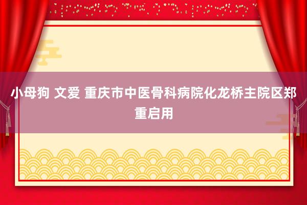 小母狗 文爱 重庆市中医骨科病院化龙桥主院区郑重启用