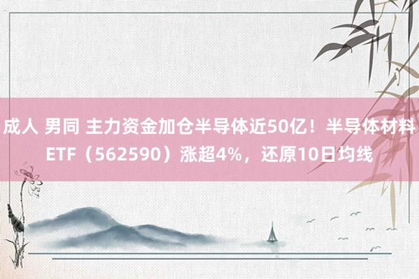 成人 男同 主力资金加仓半导体近50亿！半导体材料ETF（562590）涨超4%，还原10日均线