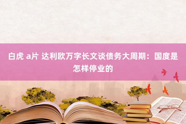 白虎 a片 达利欧万字长文谈债务大周期：国度是怎样停业的