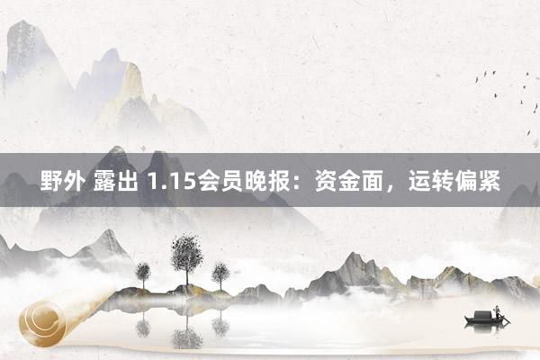 野外 露出 1.15会员晚报：资金面，运转偏紧