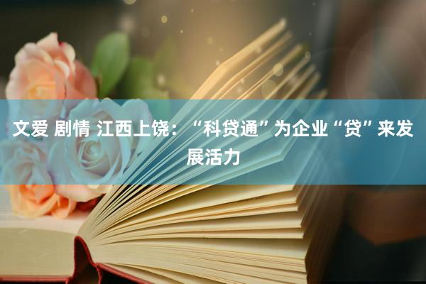 文爱 剧情 江西上饶：“科贷通”为企业“贷”来发展活力