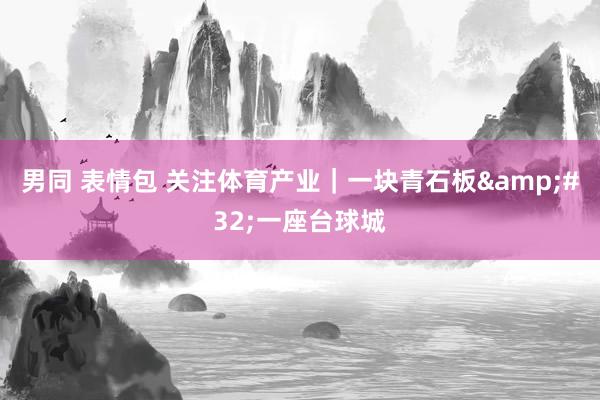男同 表情包 关注体育产业｜一块青石板&#32;一座台球城