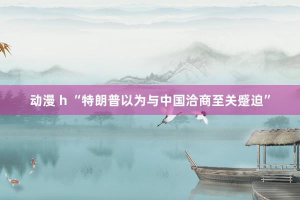 动漫 h “特朗普以为与中国洽商至关蹙迫”