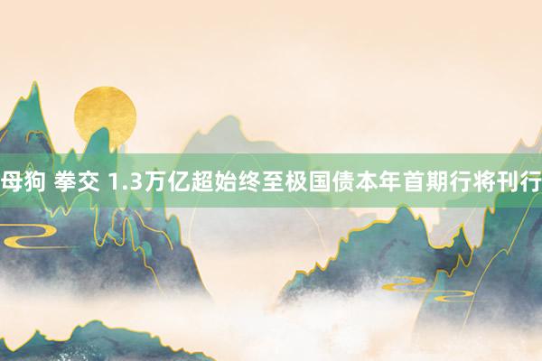 母狗 拳交 1.3万亿超始终至极国债本年首期行将刊行