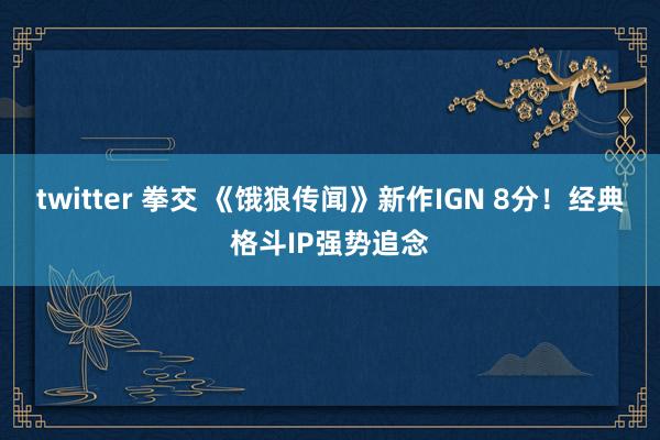twitter 拳交 《饿狼传闻》新作IGN 8分！经典格斗IP强势追念