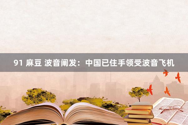 91 麻豆 波音阐发：中国已住手领受波音飞机