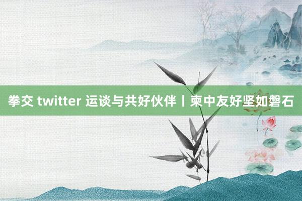 拳交 twitter 运谈与共好伙伴丨柬中友好坚如磐石