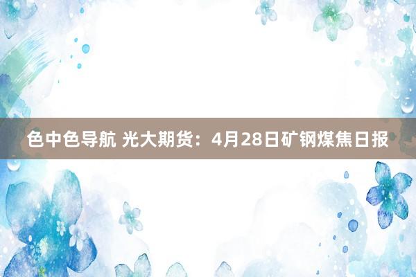 色中色导航 光大期货：4月28日矿钢煤焦日报